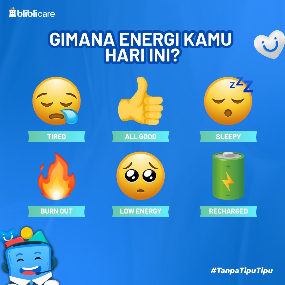 Psst.. psst.. kamu yang lagi scrolling! 👀

Mampir sebentar sini, pilih emoji yang paling mewakili energi kamu hari ini~
Jangan lupa reply di bawah yaa 👇

#AdminNanyaMulu #MakluminYa #MingguKepo