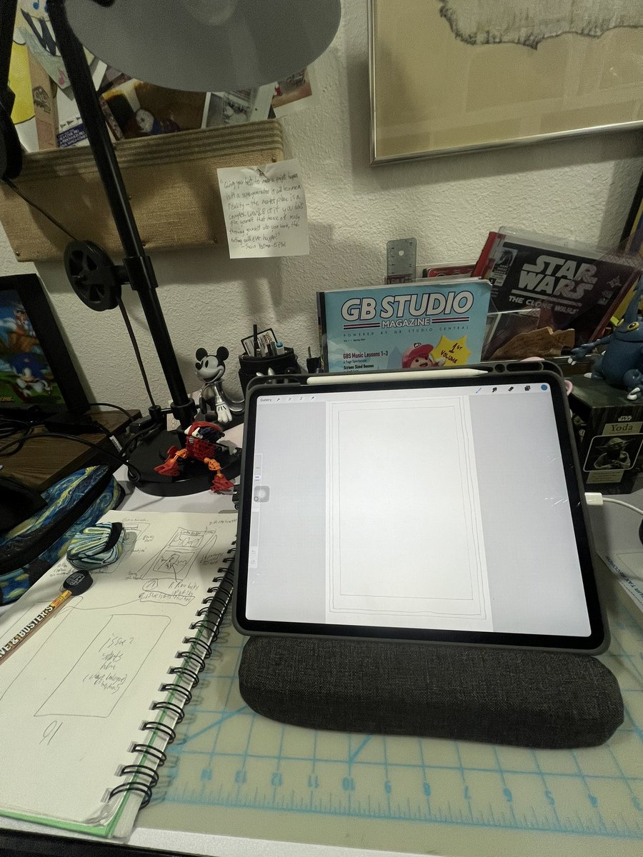 Working on my <a href="/LetsGoNowComic/">Let's Go Now! - For Ages 12+!</a> while listening to some 2000s music! :)