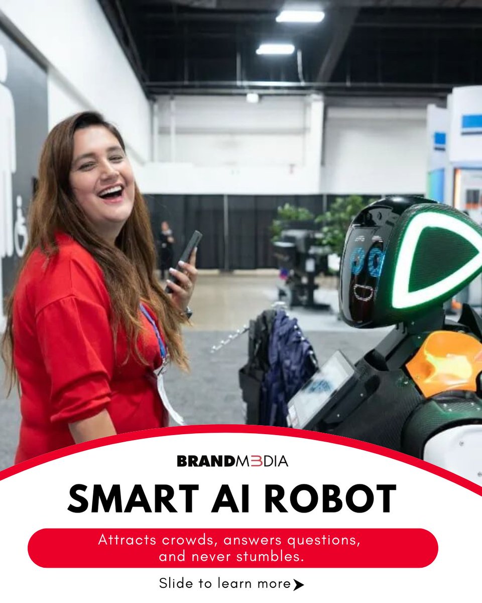 brandm3diagroup's tweet image. Events aren’t meant to be boring — and ours never are. 🎉 #AIRobotRental #DigitalDisplay #TouchKiosk #BrandM3dia #InnovationInAction #brandm3dia #interactive #interactivetouchdisplay #display #displays #toronto #interactivetouch #ai #airobot #smartairobot