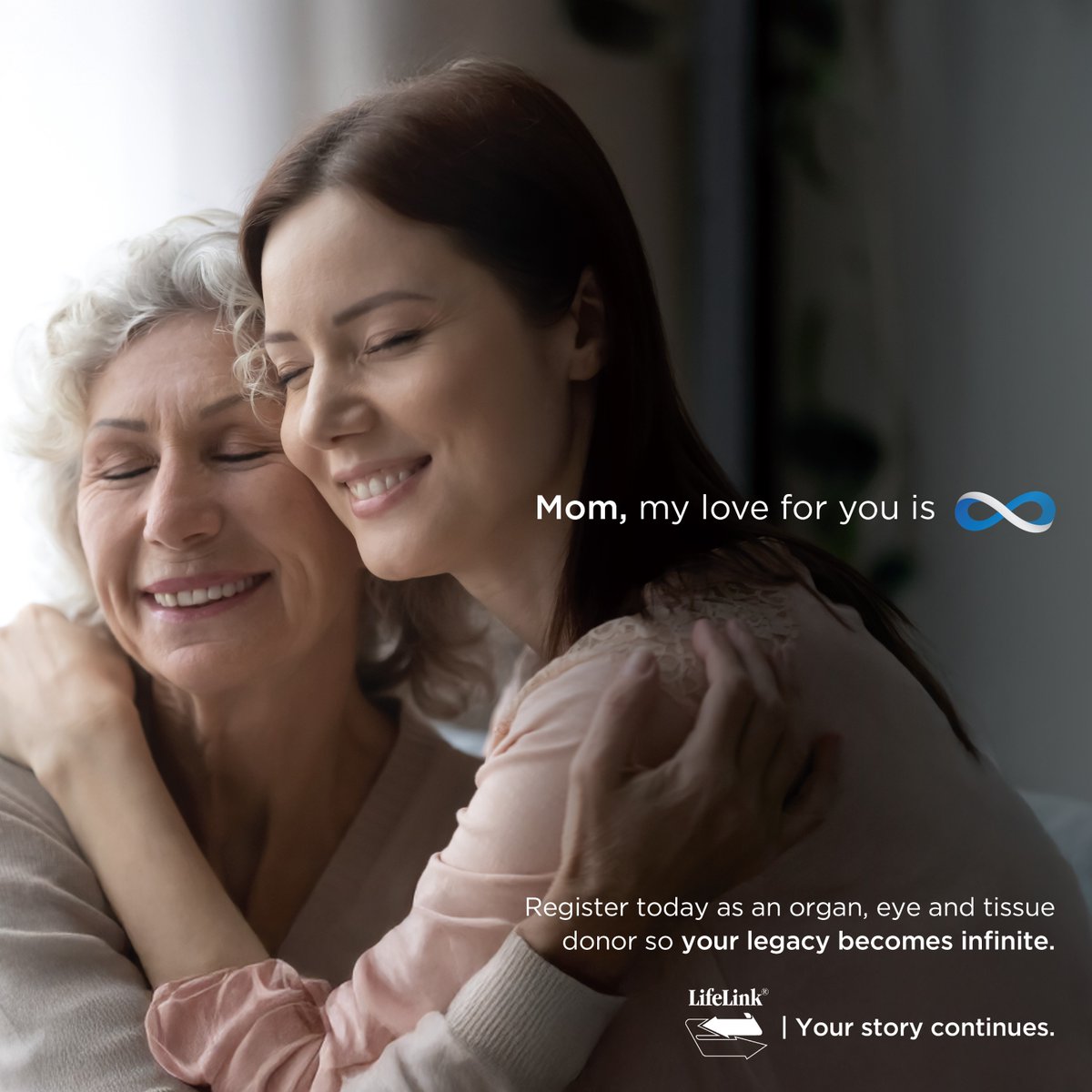Today, we celebrate Mother’s Day by lifting up the women who give so much of themselves—our colleagues, our volunteers, and above all, our donor mothers. ♾️ Register at MyStoryContinues.com. #LifeLinkInfinity #YourStoryContinues #MothersDay #ThankYouMoms