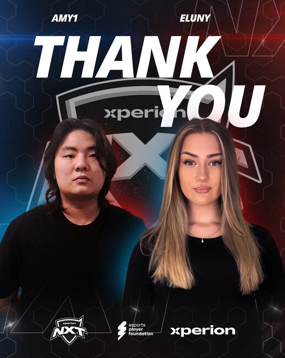 XPERION NXT 🇩🇪 annonce le départ de Amy1 🇸🇪 et Eluny 🇸🇪

Arrivé en début 2025, le duo suédois avait sécuriser un top 4 lors du split 2 de l'EEQ 🏆et s'étaient qualifiées en Contenders 🏆 aux côtés de XPERION NXT HANAMI.

Les 2 joueuses sont désormais LFT.