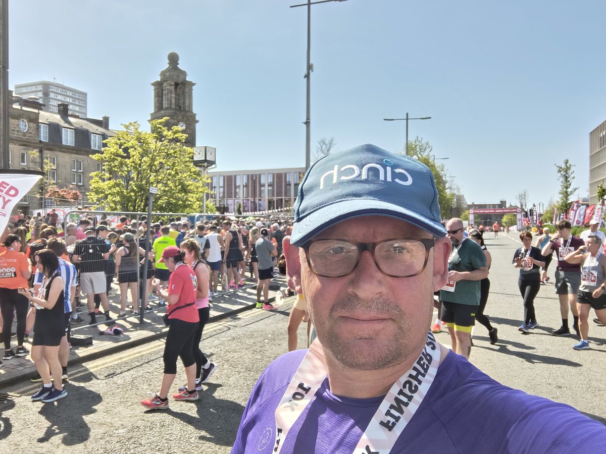 Every year I get slightly slower... Always good fun tho and thanks to all the volunteers that make events like this happen. #sunderland10k