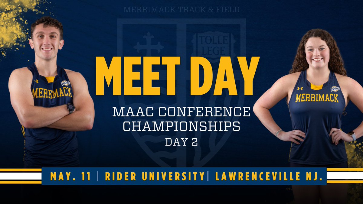 Day two of the MAAC Conference Championships! Details 👇

📍Lawrenceville NJ. I Michael P. Brady Track &amp; Field Complex
⏰10:00 A.M. Field Events I 12:00 P.M. Track Events 
📊results.mdtimingllc.com/meets/52596
📺espn.com/watch/player/_…

#GoMack