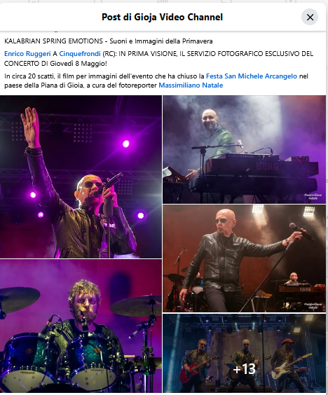 #Calabria #spring2025 #live #pics #emotions #domenica #11maggio: in #primavisione, il #fotoreportage del #concertone di <a href="/enricoruggeri/">Enrico Ruggeri</a> a #Cinquefrondi dell'#8maggio2025, con tutte le #FOTO a questo #link:
facebook.com/GiojaVideoChan…
 #picsart #spring #music #concerts #enricoruggeri