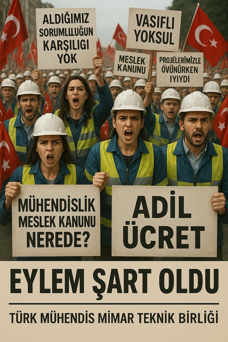 Ülkemizin kalkınması mühendis ve mimarların emeğiyle mümkün. Peki ya bu emeğin karşılığı? <a href="/TMM_BIRLIGI/">TÜRK MÜHENDİS MİMAR TEKNİK BİRLİĞİ</a> #KamuMuhendisiYoksayılıyor <a href="/rprefahpartisi/">Yeniden Refah Partisi</a> #mühendis