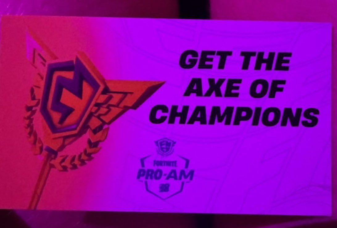 STILL GOT 5 FNCS AXE OF CHAMPION 1.0 CODES!!!!!  DM IF YOU NEED ONE!!!

COMMENT = "I NEED ONE♥️" IF YOU WANT ANOTHER GIVEAWAY TODAY!!!