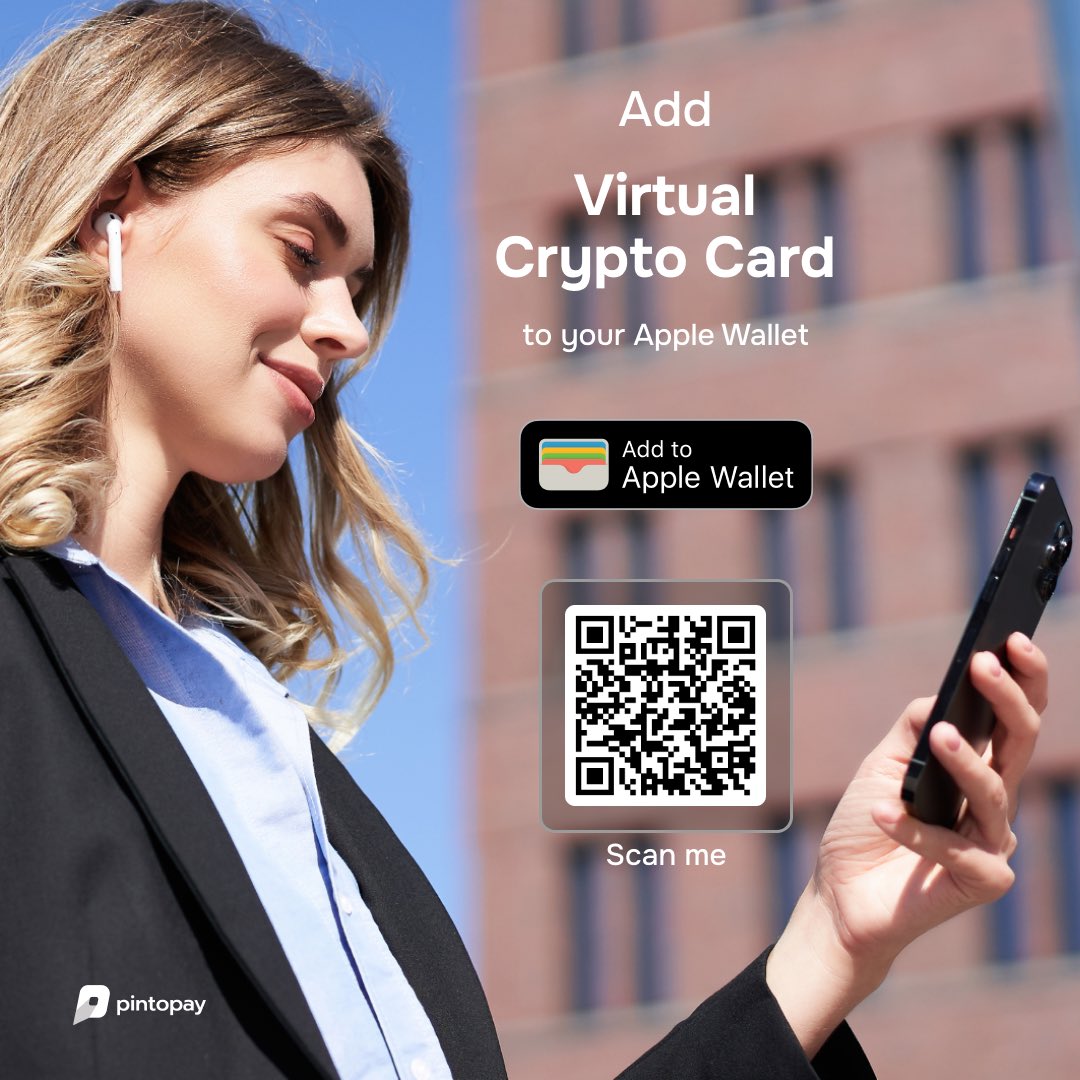pintopay_me's tweet photo. ➕ Add your Pintopay crypto card to Apple Wallet in seconds
Tap, pay, and live borderless — no banks, no delays, just pure crypto freedom
Available in 180+ countries
#Pintopay #CryptoCard #ApplePay #UseCrypto #BorderlessBanking #Fintech https://t.co/FOmNoCZOGJ