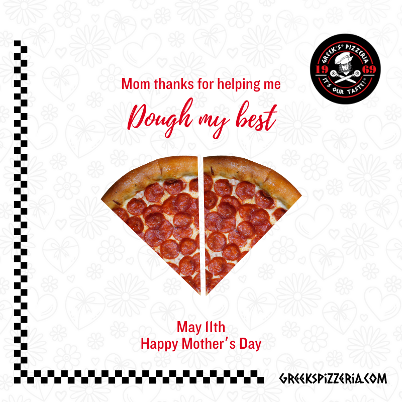 greekspizzeria's tweet photo. Nothing says "I love you, Mom" like extra cheese and no dishes. 🍕✨
#GreeksPizzeria #ItsOurTaste #pizzaPerfection #MothersDay #motherhood #mother #Indyeats #CravingCured #SliceOfHeaven #FoodieFavorites #foodscene #foodspots #eatandexploreindy #lovegp #fyp #pizza #indyrestaurant https://t.co/4NAvfKqpPo