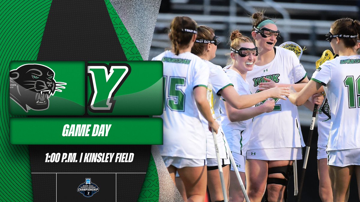 No. 8 Spartan women's lacrosse takes on Plymouth State in an NCAA Second Round matchup today at Kinsley Field #LetsGoYork #d3lax

Watch - ncaa.com/champs-pass/?S…
Live stats - ycpspartans.com/sidearmstats/w…