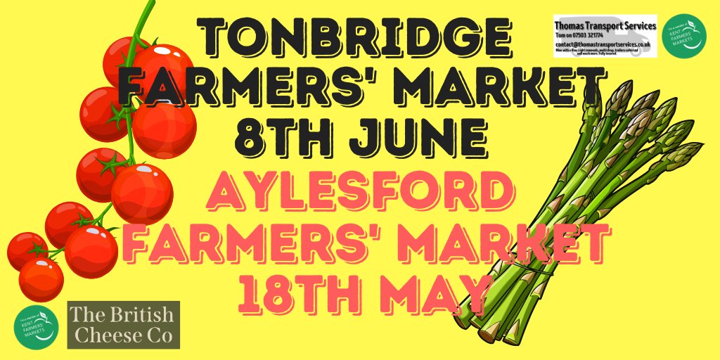 TonbridgeFmMrkt's tweet image. We are now shut. Thanks for your support. We hope to see you 8th June or @AylesfordFmMrkt 18th May. Get an email reminder of every market here bit.ly/2BtUvDx Text #Tonbridge to 04554436603 for a reminder #FreshLocalProduce #ShopLocal #FarmersMarket #ad