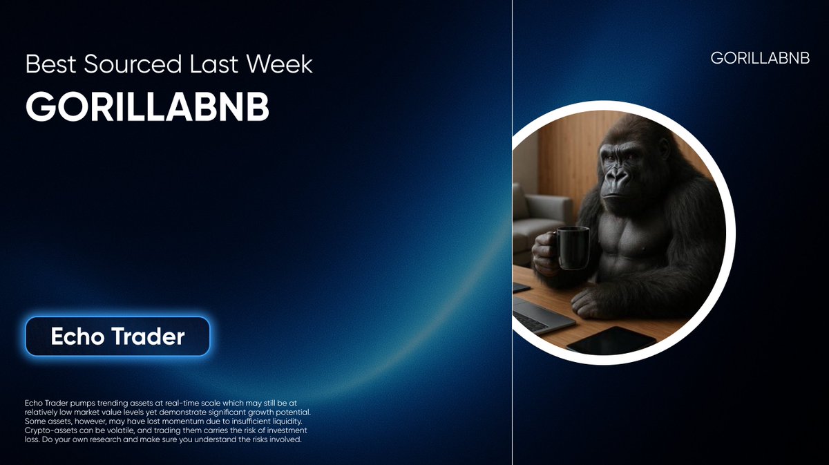 The best sourced asset on Echo Trader last week👀 5x profits before Binance  Alpha💰