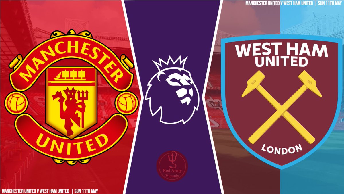 RedArmyVisuals's tweet photo. Manchester United 🔴 vs West Ham ⚒️
📅 Sunday, 11th May
🕑 14:15 BST | Old Trafford
🏆 Premier League
United looking to bounce back after a disappointing defeat to Brentford.
#MUFC | #MUNWHU | #PremierLeague | #RedArmyVisuals https://t.co/081jU0PQpk