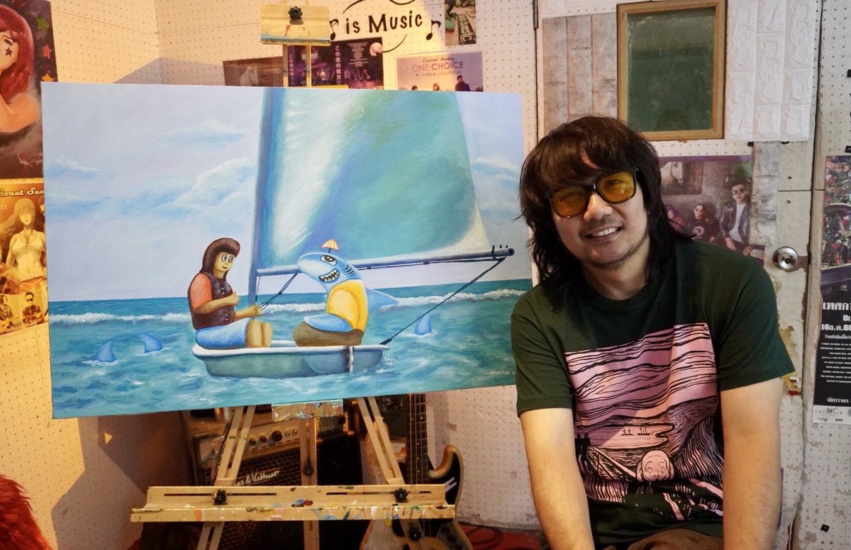 maartstudio's tweet image. Collection : Holidays with my friends  
Title : Go to the sea with my friends 05
ไปเที่ยวทะเลเลยเกิดแรงบรรดาลใจที่จะสร้างสรรค์งานศิลปะครับ #acrylpainting #maartstudio #gopaint #เที่ยวด้วยวาดด้วย #saescapepainting #popserrealism #holidayswithmyfriends #originalart