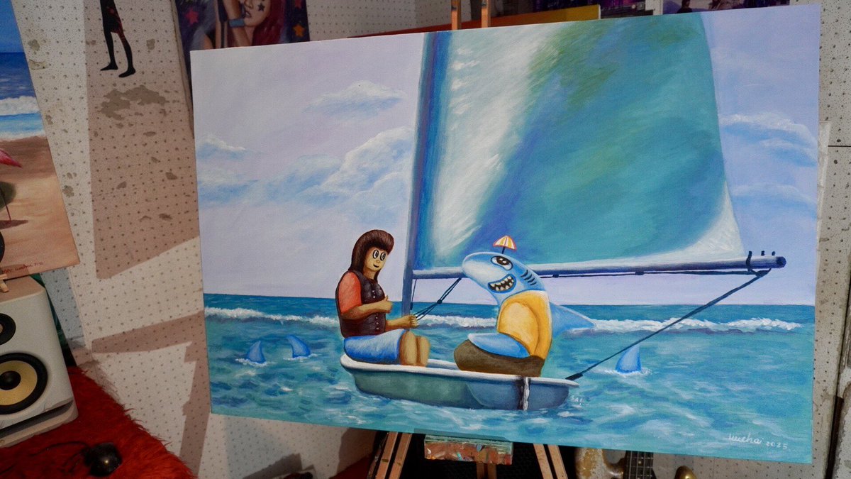 maartstudio's tweet image. Collection : Holidays with my friends  
Title : Go to the sea with my friends 05
ไปเที่ยวทะเลเลยเกิดแรงบรรดาลใจที่จะสร้างสรรค์งานศิลปะครับ #acrylpainting #maartstudio #gopaint #เที่ยวด้วยวาดด้วย #saescapepainting #popserrealism #holidayswithmyfriends #originalart