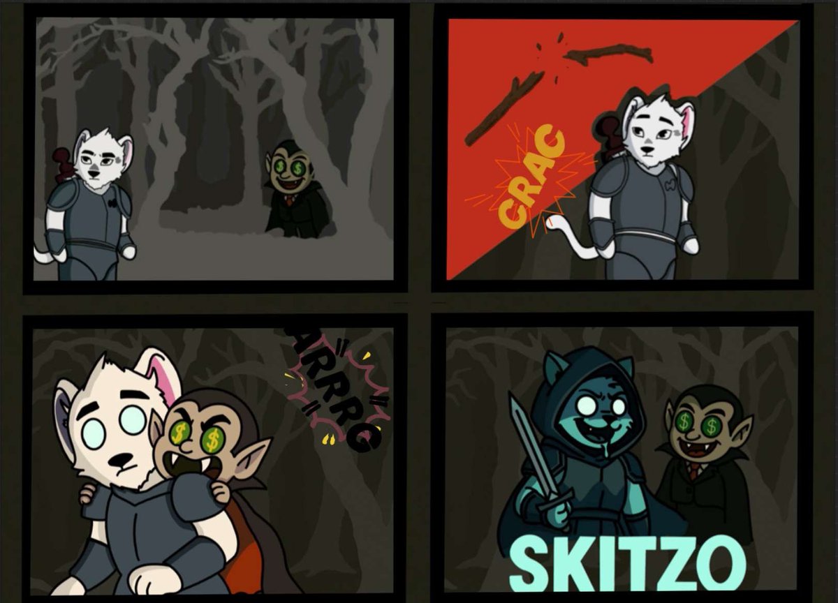 DRAKYHL's tweet photo. $DRAKY managed to bite $HYENA, the fierce beast. Now infected, he has transformed into $SKITZO a darker, more dangerous version of himself. The hunter became the monster.

⌛️⏳ https://t.co/k9S9Ts1mvA