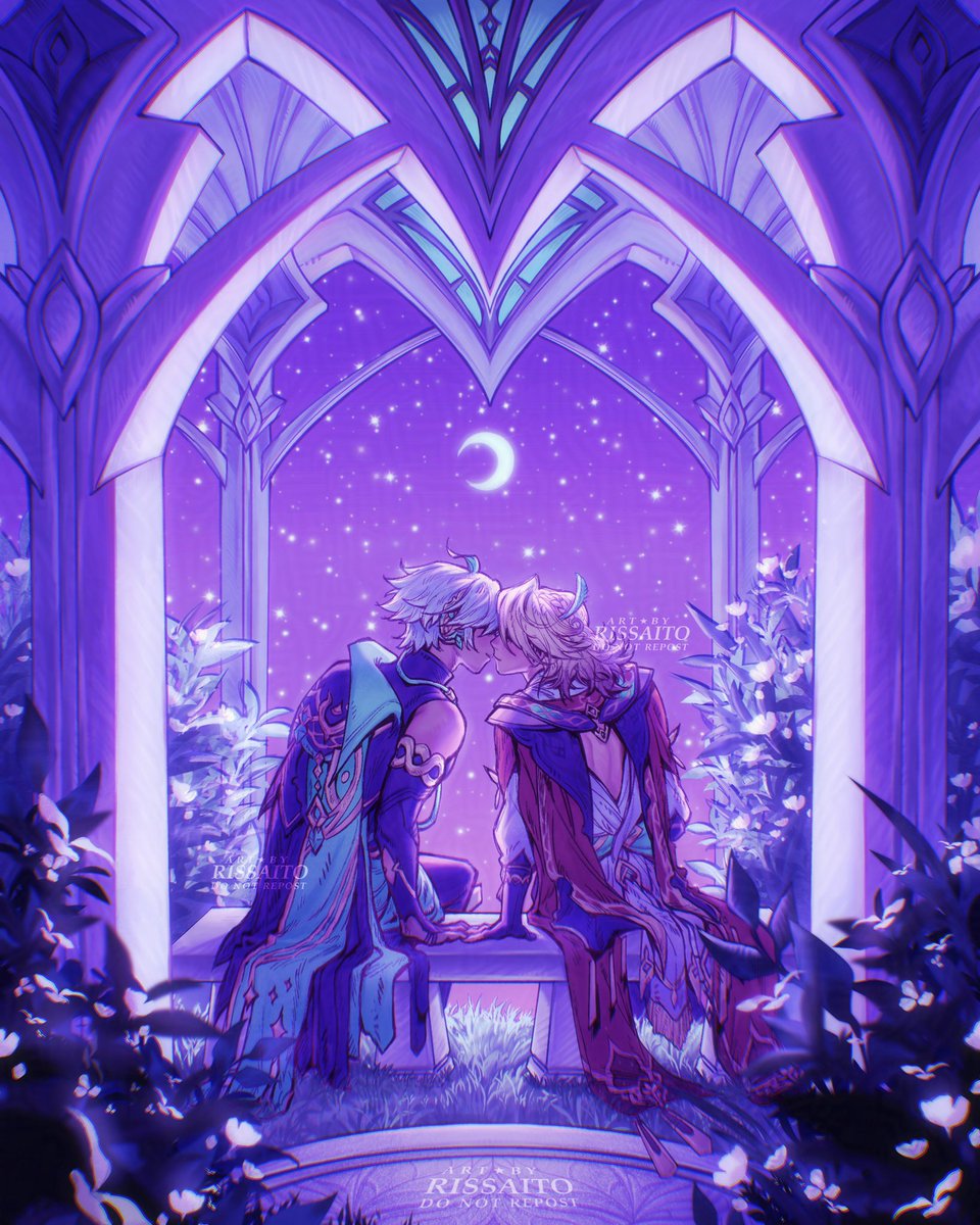 moonlit rendezvous 🌙 
#haikaveh #alhaitham #kaveh #genshinimpact #原神