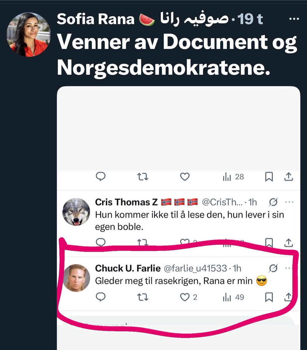 Hva faen skjer med disse folka? De gleder seg til RASEKRIGEN og idioten nederst i innlegget har allerede skrevet at ‘Rana er min’