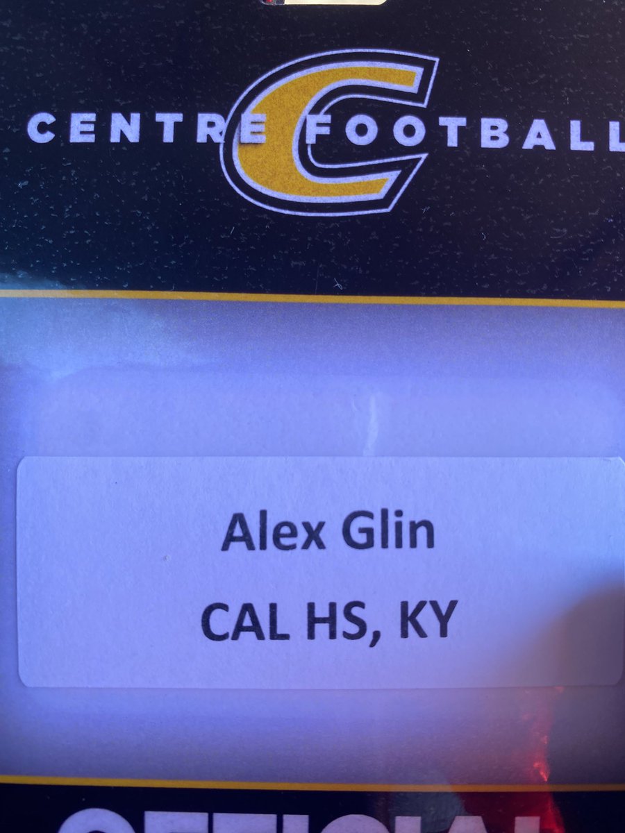 AlexGlinLS's tweet image. Had a great time at @CentreFootball yesterday! Thank you to Coach Conley and @RickFoxFB for the hospitality!
@centurions_fb