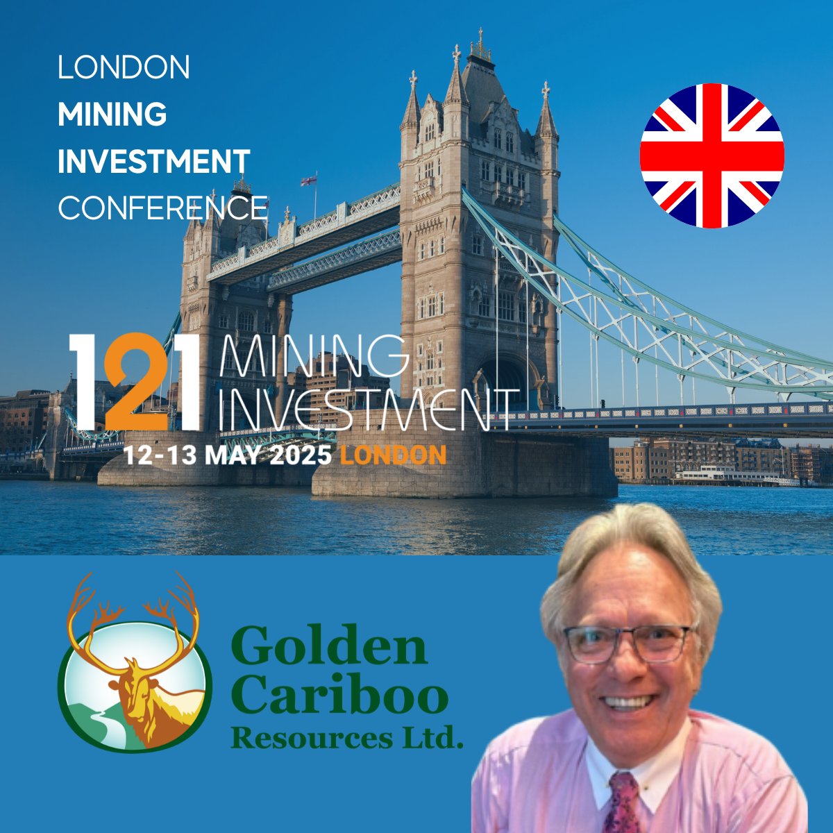 Golden Cariboo Resources Ltd. will be attending the 121 Group Investment Conference in London next week.
📅 May 12 - May 13, 2025
📍 Convene 133 Houndsditch, London EC3A 7BX
If you’re attending the 121 Mining Conference—schedule a meeting now with Frank! #121mining #goldencariboo