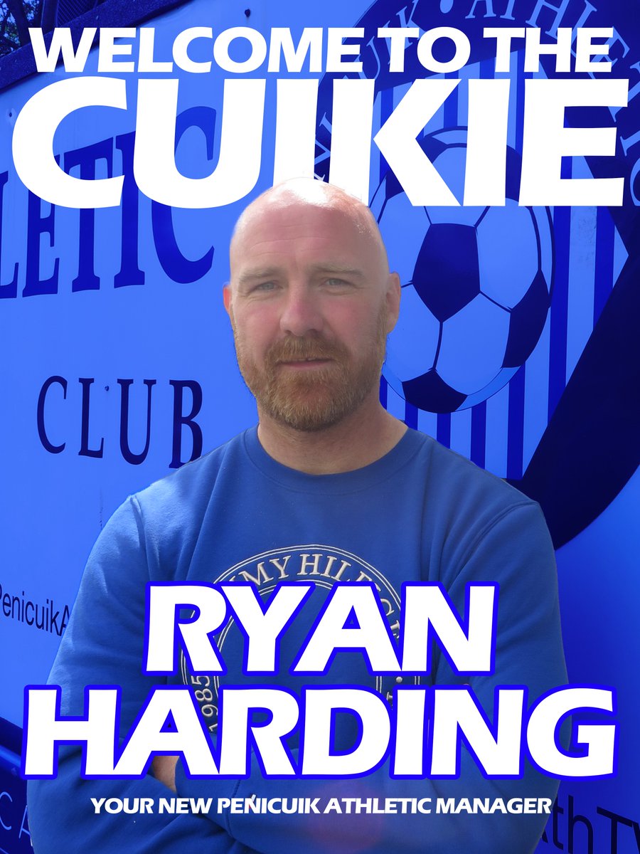 Welcome Ryan Harding!

We are delighted to confirm the appointment of Ryan Harding as the new Manager of Penicuik Athletic.

We wish Ryan all the very best in new new role and look forward to welcoming him into our Cuikie Family!