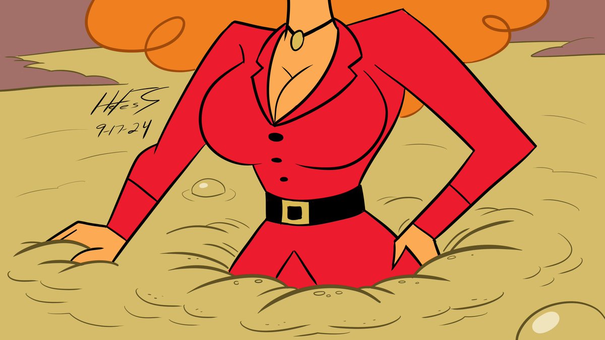 SubscribeStar release!

Miss Sara Bellum from The Powerpuff Girls in a sinky bog.  She best not sink any deeper if she doesn't want her face revealed ;p
#PPG #quicksand