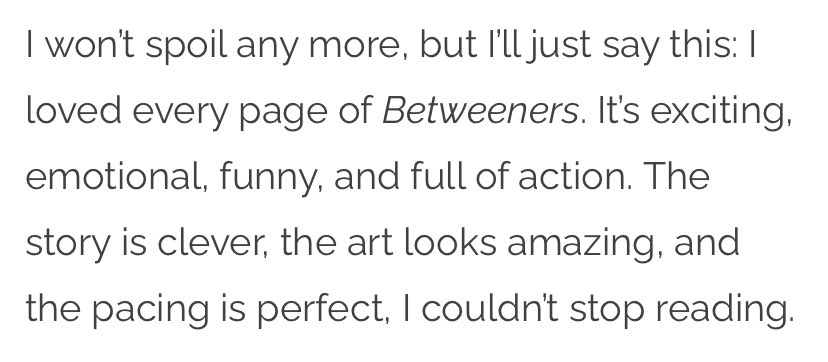 Thanks so much to <a href="/comicswarlocks/">Comics Warlocks</a> for this review of Betweeners. Pick yours up here: linktr.ee/Adamcarter