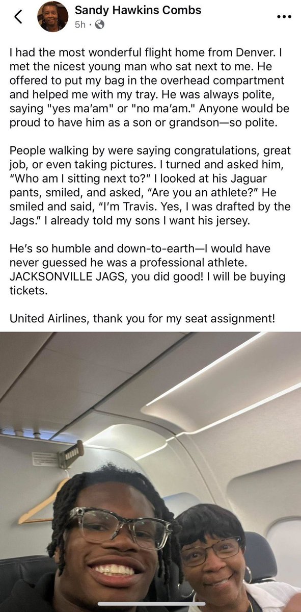ComplexSports's tweet image. Travis Hunter is so wholesome ๐ฅนโค๏ธ
(via: Sandy Hawkins Combs / FB)