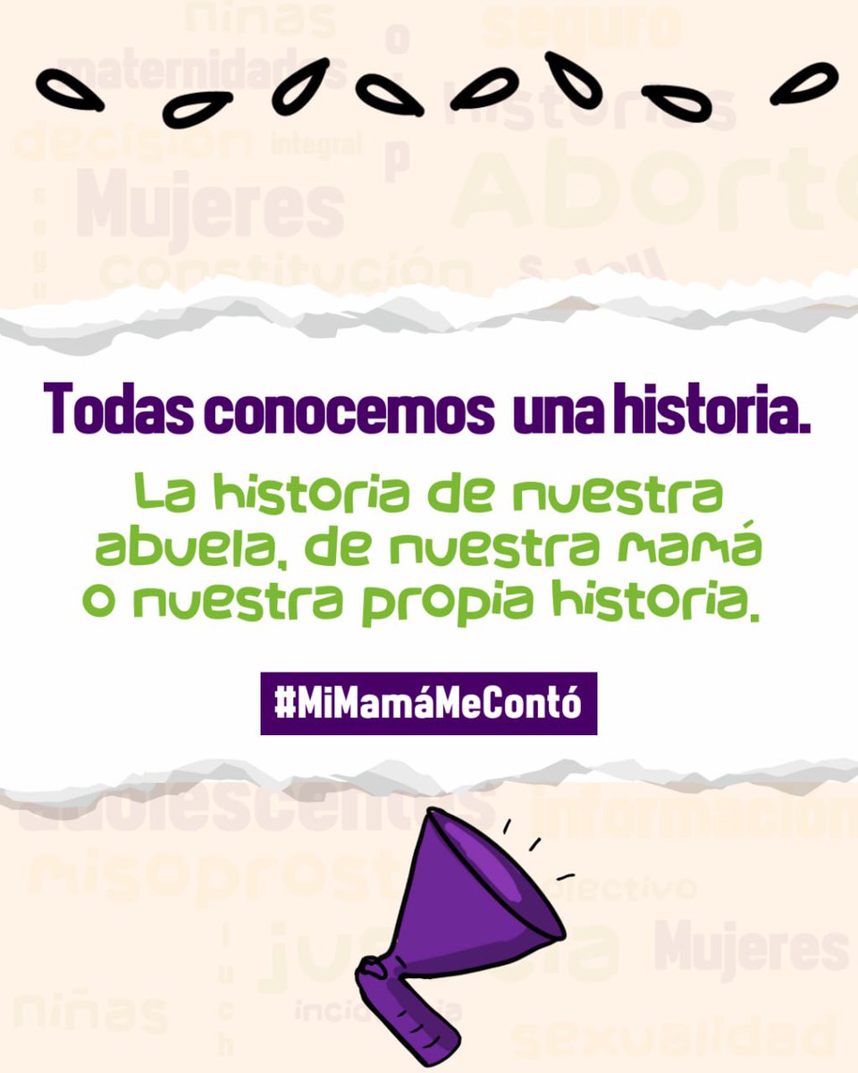 Todas hemos escuchamos la historia de nuestra mamá, de nuestras abuelas, de nuestra amiga. Nuestra propia historia.

Esa historia que escuchamos en la cena familiar. 
Esa historia calladita o esa historia que gritamos con fuerza. 

#MiMamáMeContó