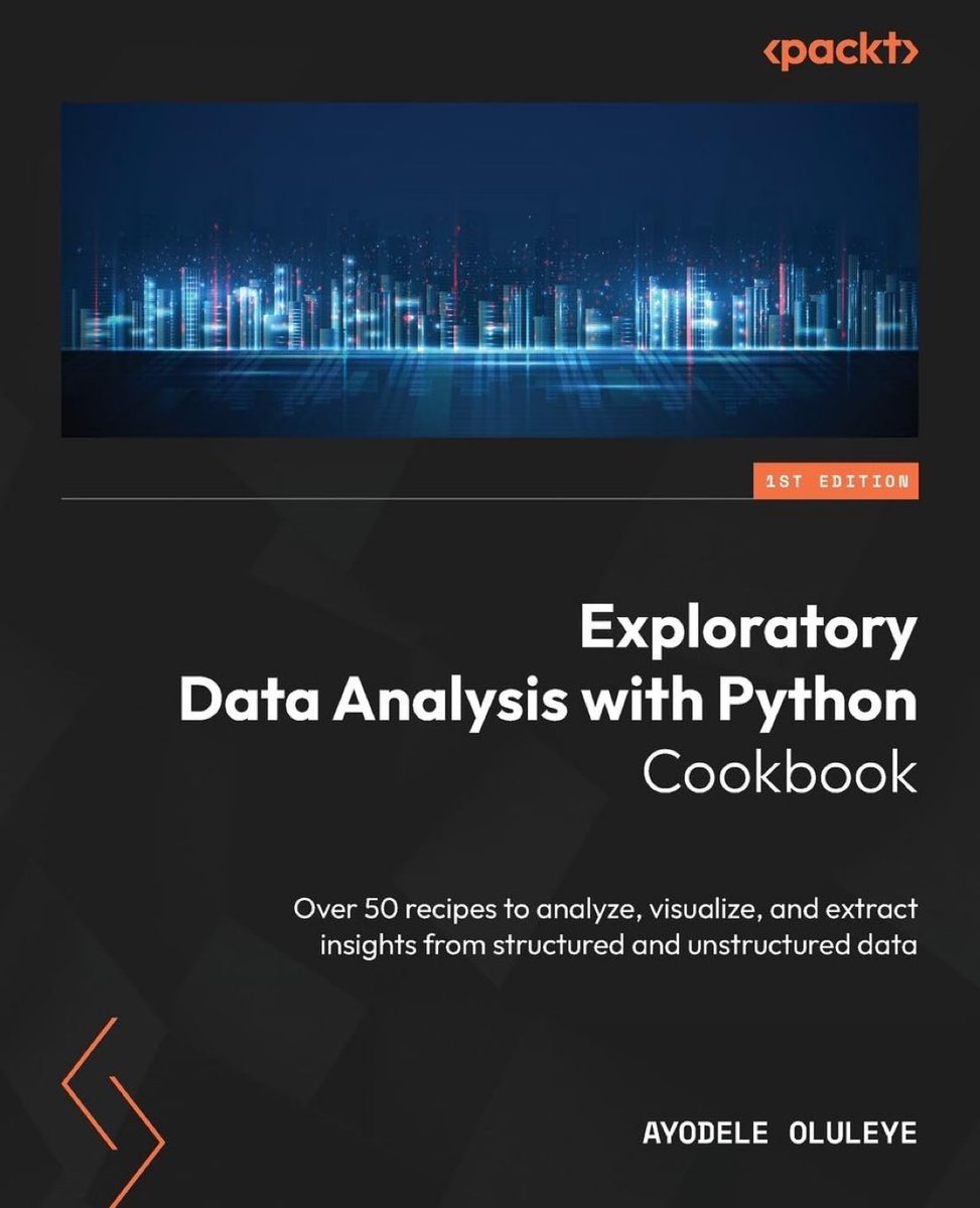 Kirk Borne (@kirkdborne) on Twitter photo Exploratory Data Analysis with #Python Cookbook โ 50+ EDA recipes to analyze, visualize, and extract insights from structured & unstructured data: packtpub.com/en-us/product/โฆ by <a href="/AyoOluleye/">Ayodele Oluleye</a> via <a href="/PacktDataML/">Packt Data Science & Machine Learning</a> #ad
โโโโ
#DataScience #Analytics #DataScientist #Coding #MachineLearning Exploratory Data Analysis with #Python Cookbook โ 50+ EDA recipes to analyze, visualize, and extract insights from structured & unstructured data: packtpub.com/en-us/product/โฆ by <a href="/AyoOluleye/">Ayodele Oluleye</a> via <a href="/PacktDataML/">Packt Data Science & Machine Learning</a> #ad
โโโโ
#DataScience #Analytics #DataScientist #Coding #MachineLearning