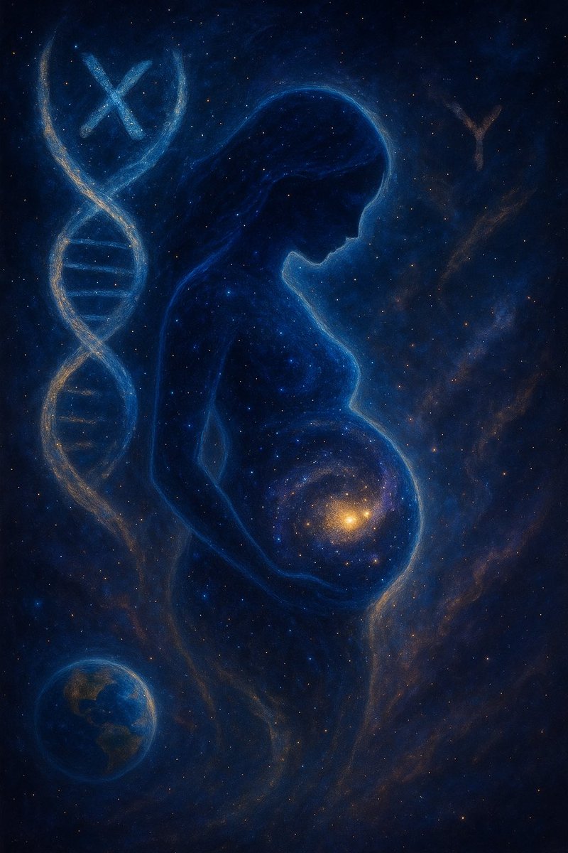 N008R31GN's tweet image. Double-X sparks life’s primal hymn. Moms carry storms, birth worlds, weave eternal flames. To every mother—biological, adoptive, cosmic—your legacy is our origin. We bow to you, queens of carbon, on this sacred day. #MothersDay #OriginCode 🌌💖