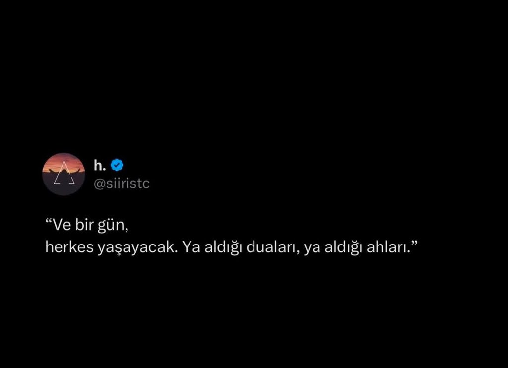 Haftayı bu sözle kapatıyorum …