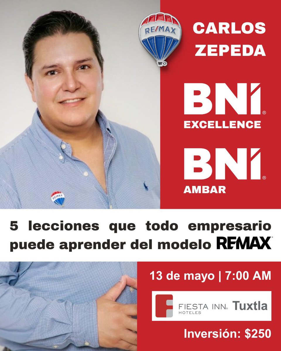Tendré el gusto de compartir el tema: “5 lecciones que todo empresario puede aprender del modelo REMAX”

Estoy seguro de que será de valor para quienes buscan crecer su negocio con estructura y visión empresarial.

#BNIMexico #WeAreRemax