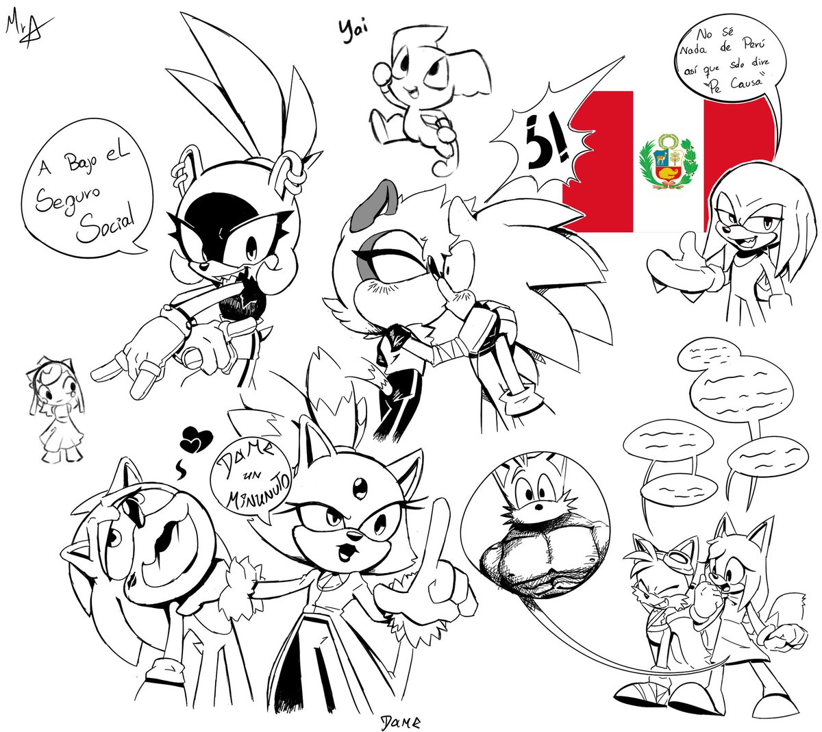 Mr_Asombro's tweet image. Esto lo hice durante un stream y con peticiones que me hicieron :v

#sketchart #sonicart #SONIC