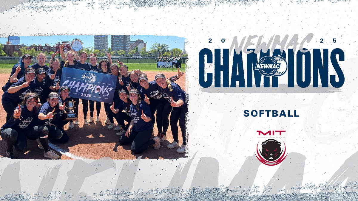 NEWMAC (@newmacsports) on Twitter photo NEWMAC SOFTBALL CHAMPIONSHIP 🥎
<a href="/MITAthletics/">MIT Athletics</a> finished their unbeaten tournament run with a 7-3 win over Babson to capture the NEWMAC title!
#GoNEWMAC // #WhyD3 NEWMAC SOFTBALL CHAMPIONSHIP 🥎
<a href="/MITAthletics/">MIT Athletics</a> finished their unbeaten tournament run with a 7-3 win over Babson to capture the NEWMAC title!
#GoNEWMAC // #WhyD3