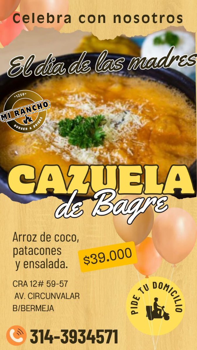 Celebra el día #delasmadres con MiRancho #Restaurante #Restaurants Carrera 12 # 59-57 av circunvalar #Barrancabermeja