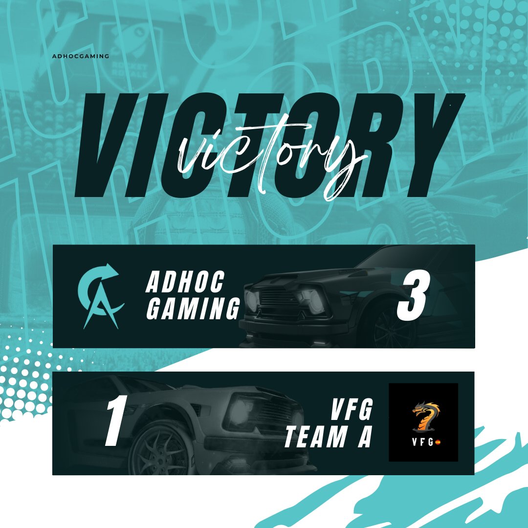 Adhoc Gaming (@adhoc_oficial) on Twitter photo Empezamos con un sustillo, pero acabamos arrasándolos, 3-1 para Adhoc Gaming en la 2ª Jornada de la <a href="/StormleagueESP/">Storm_League_rl</a>!
GG a los chicos que lo han peleado y también GGs a los chicos de VFG Team A! Empezamos con un sustillo, pero acabamos arrasándolos, 3-1 para Adhoc Gaming en la 2ª Jornada de la <a href="/StormleagueESP/">Storm_League_rl</a>!
GG a los chicos que lo han peleado y también GGs a los chicos de VFG Team A!