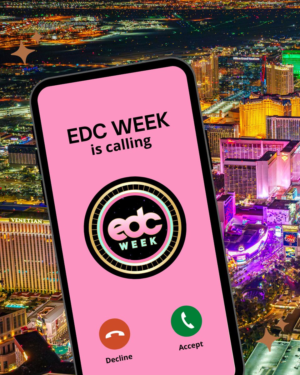 #EDCWeek is calling! 💖📞 Secure your plans now as we approach @edc_lasvegas this week!🌈🎶