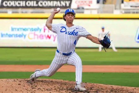 Duke evened up the series with #9 Clemson last in a 15-10 barn burner, Gabe Nard held the Tigers in check out of the pen:

3 IP
0 H
0 R
7 K
