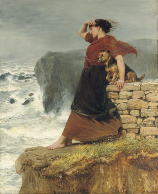 Briton Riviere R.A. (1840-1920 British painter known for animal scenes)  "Hope Deferred"