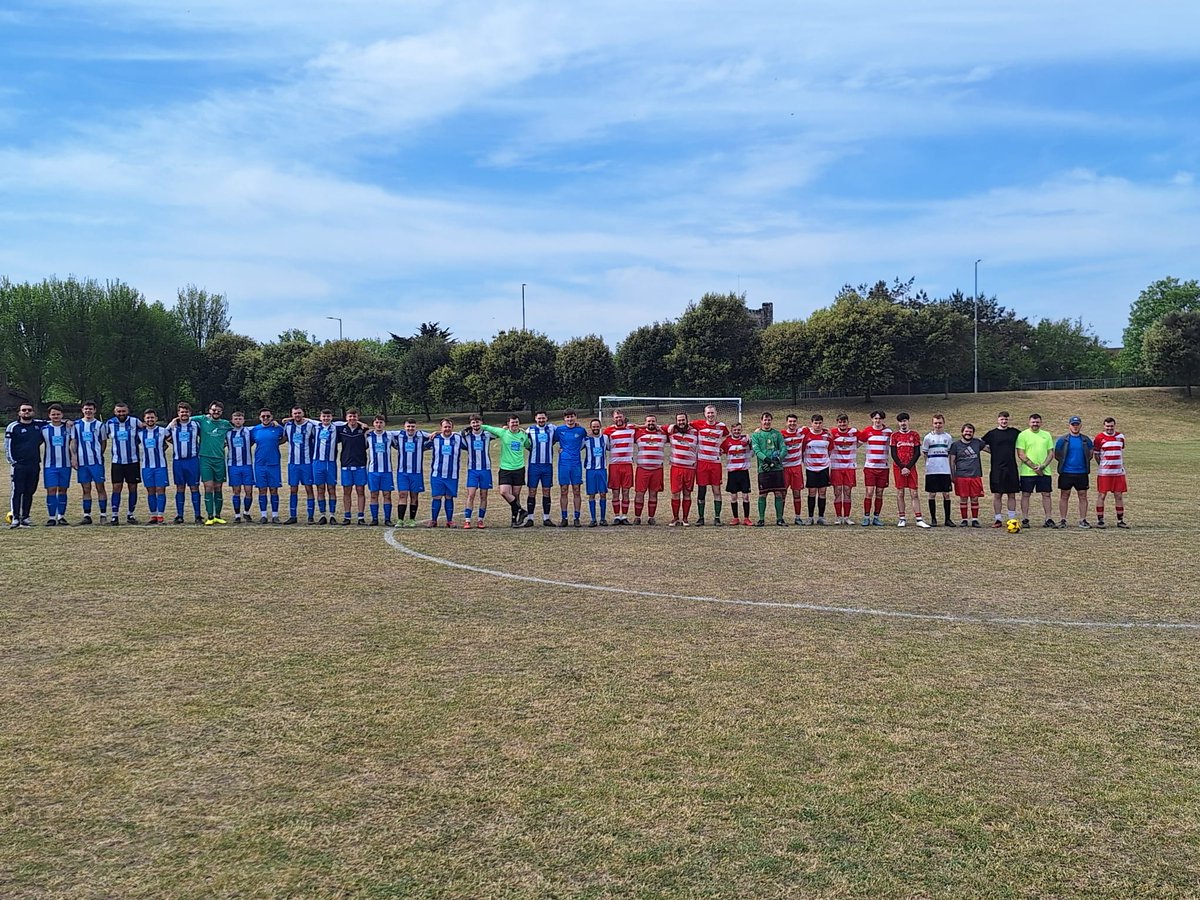 CHARITY GAME TODAY 

TWO TEAMS COMBINED- NEW BRIGHTON TOWN AFC, AND CHESHIRE VIKINGS FC - BOTH TEAMS FROM THE WALLASEY LEAGUE DIVISON TWO , HAVE RAISED AN AMAZING £715 👏 

£615 - GOES TO O.P.A.L 

£100 - GOES TO THE BELVIDERE CENTRE.

MASSIVE THANK YOU TO ALL MEMBERS/PLAYERS