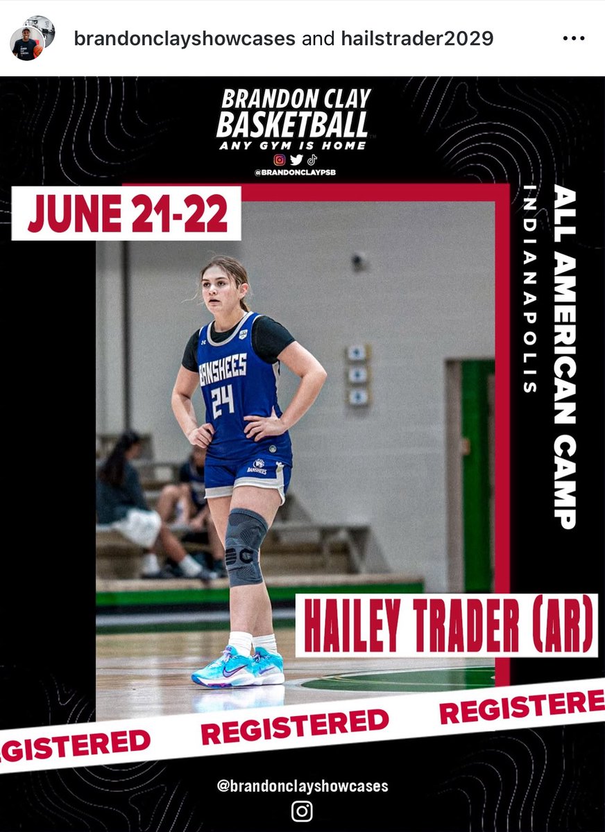 B r a n d o n C l a y (@brandonclaypsb) on Twitter photo <a href="/4_RyleighDavis/">Ryleigh Davis</a> <a href="/MEllison2011/">Miyah E</a> <a href="/AbbyDavis223/">Abby Davis</a> <a href="/MelanieMorgan04/">Melanie Morgan</a> <a href="/ellazakovitch30/">ellazakovitch2030</a> <a href="/nataliemclane21/">Natalie McLane</a> <a href="/AshaPratt2027/">Asha Pratt</a> <a href="/LilaBusenbark/">Lila Busenbark</a> <a href="/Maryrose13__/">Maryrose Felling</a> <a href="/AmeliaR2028/">Amelia Richter</a> <a href="/VinceSmithPSB/">Vincent Smith</a> <a href="/XavierSoHoops/">Xavier Johnson</a> <a href="/Rjones_5/">Rachel Jones</a> <a href="/ZoieWalls2028/">Zoie Walls</a> <a href="/walk_isabella/">Isabella Walk</a> <a href="/IBCWBB/">Indiana Basketball Club</a> <a href="/SEldredge2027/">Sutton Eldredge</a> <a href="/MaggieSimons_27/">Maggie Simons</a> <a href="/LilyJWright/">Lily Wright</a> <a href="/aubreykroymann/">@AubreyKroymann</a> <a href="/KatyShepherd27/">Kathryn</a> <a href="/Juliet21Johnson/">Juliet.J.Johnson 🏀</a> <a href="/BClayShowcases/">Brandon Clay Showcases</a> <a href="/ElleMiller2031/">Elle Miller</a> <a href="/IBC14uMiller/">Indiana Basketball Club Jr 3SSB 14U Miller</a> <a href="/ReeseHaselton/">Reese Haselton</a> <a href="/The865Tory/">Tory Strange</a> <a href="/ReeseDavis2030/">Reese Davis</a> <a href="/avagarcia33/">Ava Garcia</a> <a href="/AddisonLeonard_/">Addison Leonard</a> <a href="/AvaMers2027/">Ava Mersinger</a> <a href="/samaustin21/">Samantha Austin</a> <a href="/lindsay_farbman/">Lindsay Farbman</a> <a href="/ChloeD_1/">Chloe Davis</a> <a href="/J_Spencer2030/">Jayla Spencer</a> <a href="/ballerbrooke4/">Brooklyn Hanks</a> <a href="/RhysEverett3/">Rhys Everett</a> <a href="/laineymcfarlin/">Lainey McFarlin</a> <a href="/alyssadonohue24/">Alyssa Donohue</a> <a href="/StephanieGiann9/">Stephanie Giannikas</a> <a href="/kaseydavey1014/">Kasey Davey</a> <a href="/AnniAment/">Anni Ament</a> <a href="/EmmaB2026/">Emma Briggs</a> Brandon Clay All American 🇺🇸 Camp
Powered x @brandonclaypsb
“The Best Evals & Brand Marketing in 🏀.”
🗓️ June 21-22
📍 Indy
Hailey Trader’s graphic is live on our IG.
Newest Invitees
<a href="/graceriley26/">Grace Riley</a>
<a href="/acedcurtin/">Ainsleigh Cedella</a>
<a href="/PuneetDeol23/">Puneet Kaur Deol</a>
<a href="/FortinKaylee/">Kaylee Fortin</a>
<a href="/Nat_Novkovic/">Natalija Novkovic</a>
<a href="/mattiebeard_30/">Mattie Beard</a> <a href="/4_RyleighDavis/">Ryleigh Davis</a> <a href="/MEllison2011/">Miyah E</a> <a href="/AbbyDavis223/">Abby Davis</a> <a href="/MelanieMorgan04/">Melanie Morgan</a> <a href="/ellazakovitch30/">ellazakovitch2030</a> <a href="/nataliemclane21/">Natalie McLane</a> <a href="/AshaPratt2027/">Asha Pratt</a> <a href="/LilaBusenbark/">Lila Busenbark</a> <a href="/Maryrose13__/">Maryrose Felling</a> <a href="/AmeliaR2028/">Amelia Richter</a> <a href="/VinceSmithPSB/">Vincent Smith</a> <a href="/XavierSoHoops/">Xavier Johnson</a> <a href="/Rjones_5/">Rachel Jones</a> <a href="/ZoieWalls2028/">Zoie Walls</a> <a href="/walk_isabella/">Isabella Walk</a> <a href="/IBCWBB/">Indiana Basketball Club</a> <a href="/SEldredge2027/">Sutton Eldredge</a> <a href="/MaggieSimons_27/">Maggie Simons</a> <a href="/LilyJWright/">Lily Wright</a> <a href="/aubreykroymann/">@AubreyKroymann</a> <a href="/KatyShepherd27/">Kathryn</a> <a href="/Juliet21Johnson/">Juliet.J.Johnson 🏀</a> <a href="/BClayShowcases/">Brandon Clay Showcases</a> <a href="/ElleMiller2031/">Elle Miller</a> <a href="/IBC14uMiller/">Indiana Basketball Club Jr 3SSB 14U Miller</a> <a href="/ReeseHaselton/">Reese Haselton</a> <a href="/The865Tory/">Tory Strange</a> <a href="/ReeseDavis2030/">Reese Davis</a> <a href="/avagarcia33/">Ava Garcia</a> <a href="/AddisonLeonard_/">Addison Leonard</a> <a href="/AvaMers2027/">Ava Mersinger</a> <a href="/samaustin21/">Samantha Austin</a> <a href="/lindsay_farbman/">Lindsay Farbman</a> <a href="/ChloeD_1/">Chloe Davis</a> <a href="/J_Spencer2030/">Jayla Spencer</a> <a href="/ballerbrooke4/">Brooklyn Hanks</a> <a href="/RhysEverett3/">Rhys Everett</a> <a href="/laineymcfarlin/">Lainey McFarlin</a> <a href="/alyssadonohue24/">Alyssa Donohue</a> <a href="/StephanieGiann9/">Stephanie Giannikas</a> <a href="/kaseydavey1014/">Kasey Davey</a> <a href="/AnniAment/">Anni Ament</a> <a href="/EmmaB2026/">Emma Briggs</a> Brandon Clay All American 🇺🇸 Camp
Powered x @brandonclaypsb
“The Best Evals & Brand Marketing in 🏀.”
🗓️ June 21-22
📍 Indy
Hailey Trader’s graphic is live on our IG.
Newest Invitees
<a href="/graceriley26/">Grace Riley</a>
<a href="/acedcurtin/">Ainsleigh Cedella</a>
<a href="/PuneetDeol23/">Puneet Kaur Deol</a>
<a href="/FortinKaylee/">Kaylee Fortin</a>
<a href="/Nat_Novkovic/">Natalija Novkovic</a>
<a href="/mattiebeard_30/">Mattie Beard</a>