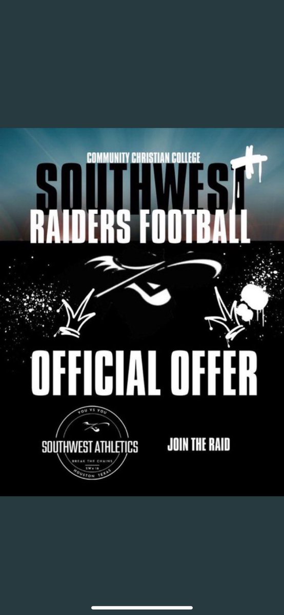 Jekel Roberts (@robertsjekel) on Twitter photo Honor to receive my first offer from southwest raiders football! <a href="/SWRaidersFB/">Community Christian College SW Raiders Football</a> <a href="/JoshuaJack444/">Joshua Jackson</a> <a href="/Coach_J_Whiting/">Josh Whiting</a> Honor to receive my first offer from southwest raiders football! <a href="/SWRaidersFB/">Community Christian College SW Raiders Football</a> <a href="/JoshuaJack444/">Joshua Jackson</a> <a href="/Coach_J_Whiting/">Josh Whiting</a>