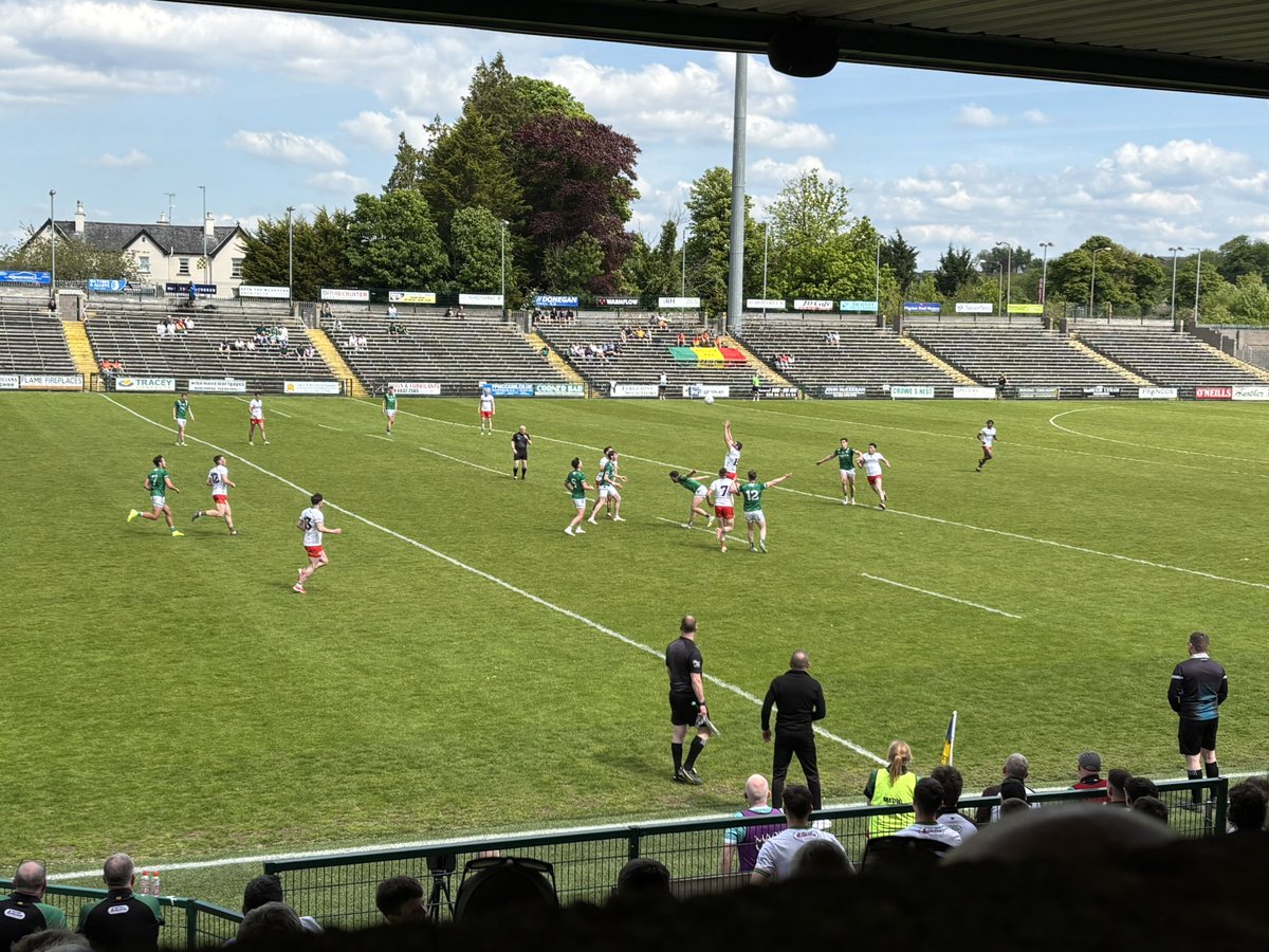 Tailteann Cup- Carlow 2-9 Fermanagh 1–7 h/t

Superb first half for Joe Murphy’s team. Mikey Bambrick has been exceptional
and scored 1-4 from wing forward but it’s been an all round team display so far and Carlow are deservedly 5 points ahead