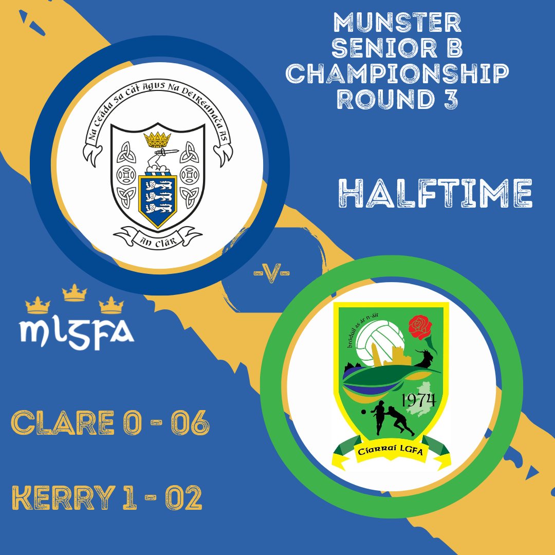 Munster LGFA Senior B Championship R3 <a href="/radiokerrysport/">Radio Kerry Sport</a> <a href="/Clarelgfa/">Clare LGFA</a> <a href="/MunsterLGFA/">Munster LGFA</a>