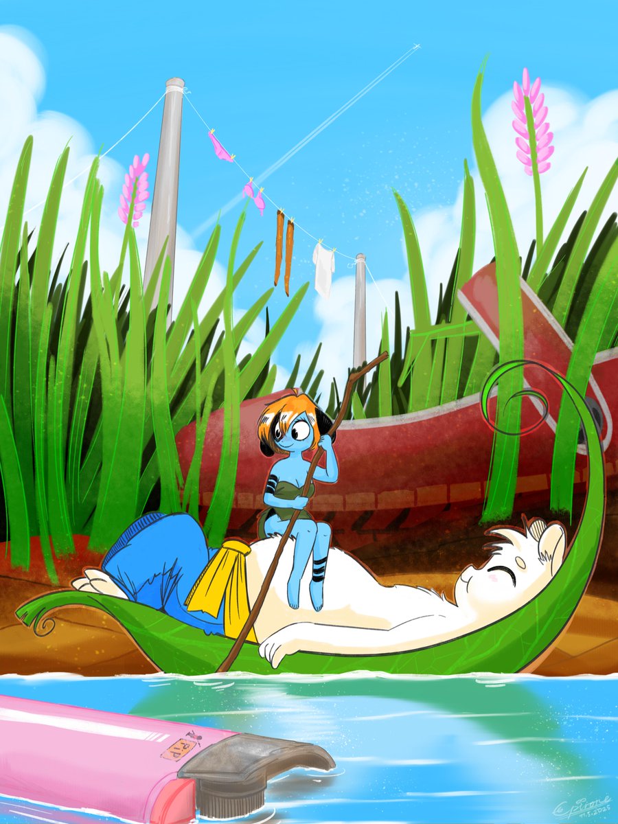 RedstonerDaku's tweet photo. Been drawing some concept art! Meet Nori and Bao! They're journeying to find some sort of goal. https://t.co/4cJqmOfoWd