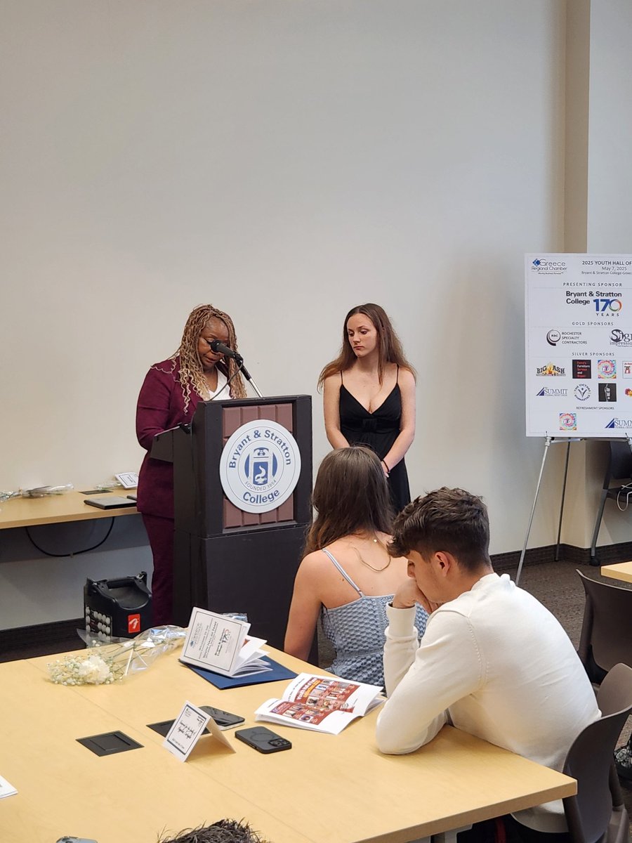 Let's take a moment to congratulate our very own, Laura S and Curtis W, for being inducted into the Greece Youth Hall of Fame last week. So proud of their hardwork and commitment to excellence. #GreatThingsHappenAtOLY #WeAreOlympia