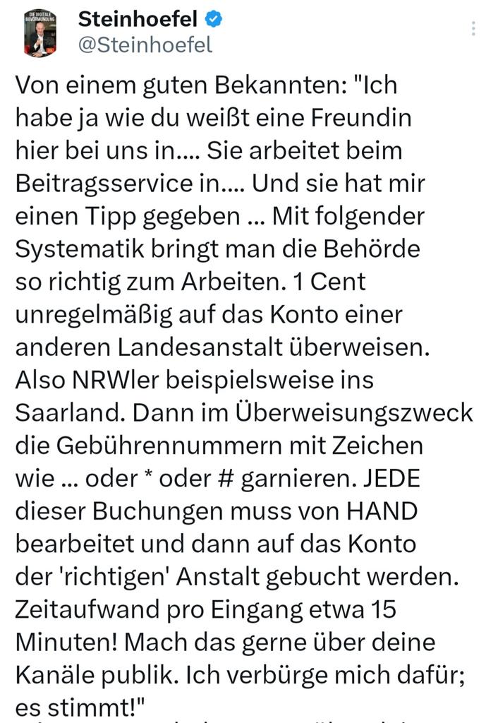 Eure Meinung zu diesem Post von Star-Anwalt Steinhöfel?