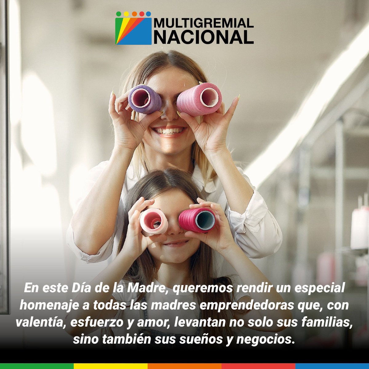 Desde la Multigremial Nacional de Emprendedores, queremos saludar con especial cariño a todas las madres que día a día impulsan el desarrollo de nuestro país desde el corazón de las pymes.

Madres emprendedoras, líderes de negocio, trabajadoras incansables que equilibran familia