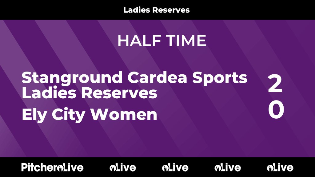 HALF TIME: Stanground Cardea Sports Ladies Reserves 2 - 0 Ely City Women
#STAELY #Pitchero
cardeafc.com/teams/280710/m…