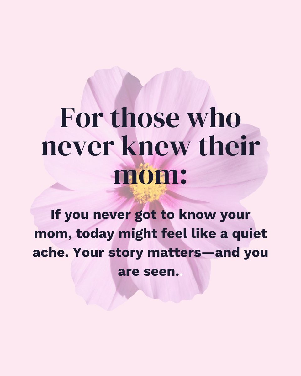 Mother’s Day can be beautiful. It can also be complicated and heavy for some. 

Some are spending today with their mom's, and others are grieving a mother they’ve lost, mourning the one they never had, navigating a strained relationship, or carrying 
the weight of wanting to be a